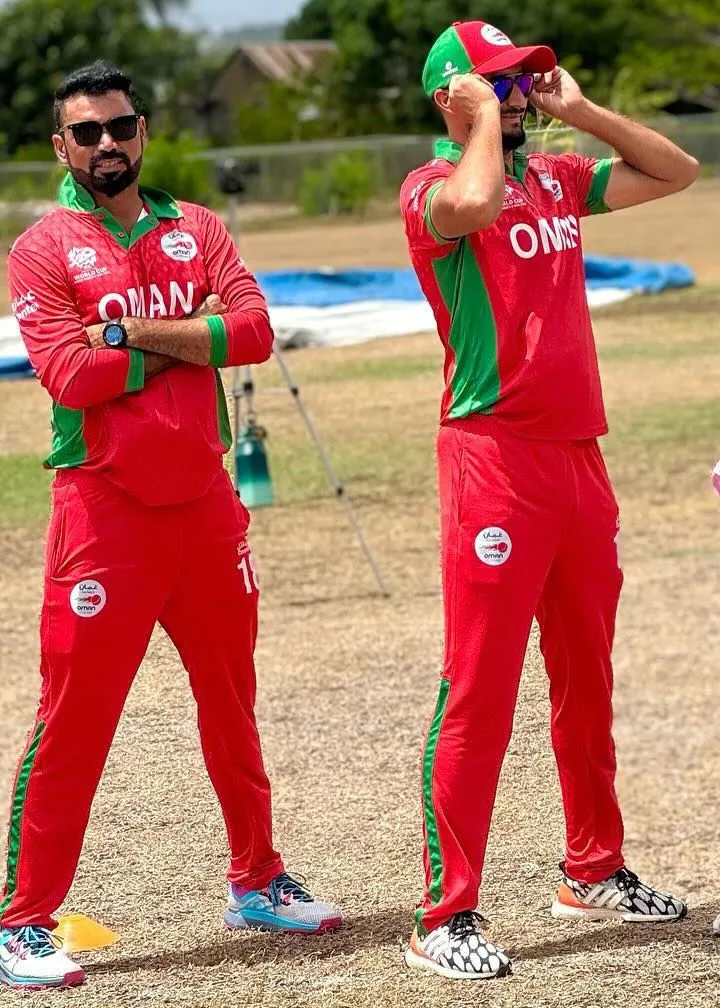 T-20 World Cup Jersey 2024 : Playing Kit of All Team 12 Oman Cricket Gurukul, GOLN | English