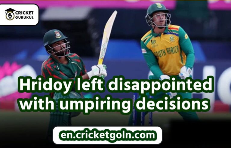 Hridoy left disappointed with umpiring decisions