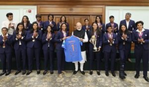 World Cup-winning Indian Women’s Team Meets Prime Minister Modi, Presents Special ‘NaMo’ Jersey