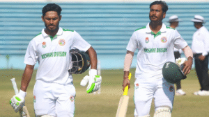 Dramatic Draw in Rajshahi Dhaka Clash Tanjid and Pritom Shine with Centuries Cricket Gurukul, GOLN | English