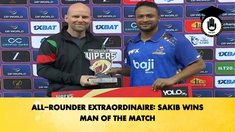 ALL ROUNDER EXTRAORDINAIRE SAKIB WINS MAN OF THE MATCH Cricket Gurukul, GOLN | English