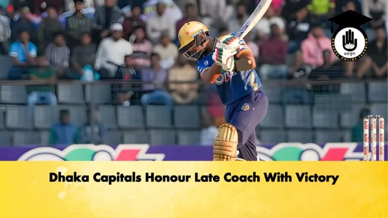 Dhaka Capitals Honour Late Coach With Victory Cricket Gurukul, GOLN | English