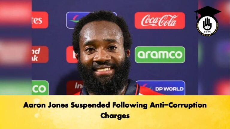 Aaron Jones Suspended Following Anti Corruption Charges 1 Cricket Gurukul, GOLN | English
