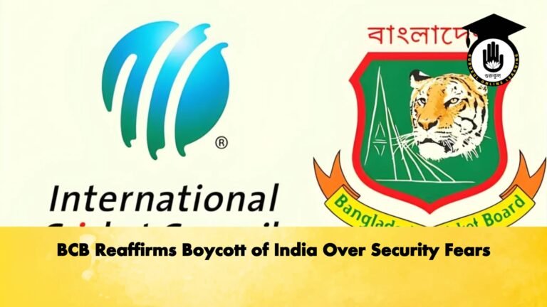 BCB Reaffirms Boycott of India Over Security Fears Cricket Gurukul, GOLN | English