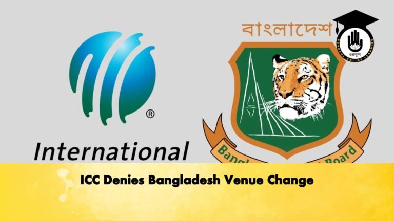 ICC Denies Bangladesh Venue Change Cricket Gurukul, GOLN | English