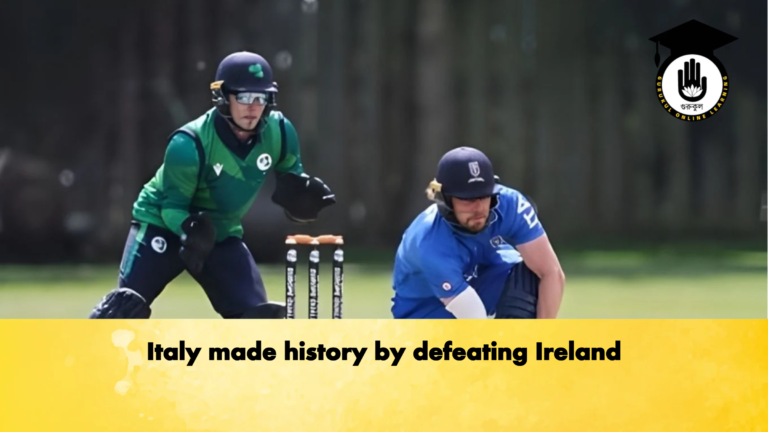 Italy made history by defeating Ireland Cricket Gurukul, GOLN | English