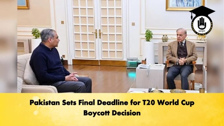 Pakistan Sets Final Deadline for T20 World Cup Boycott Decision Cricket Gurukul, GOLN | English