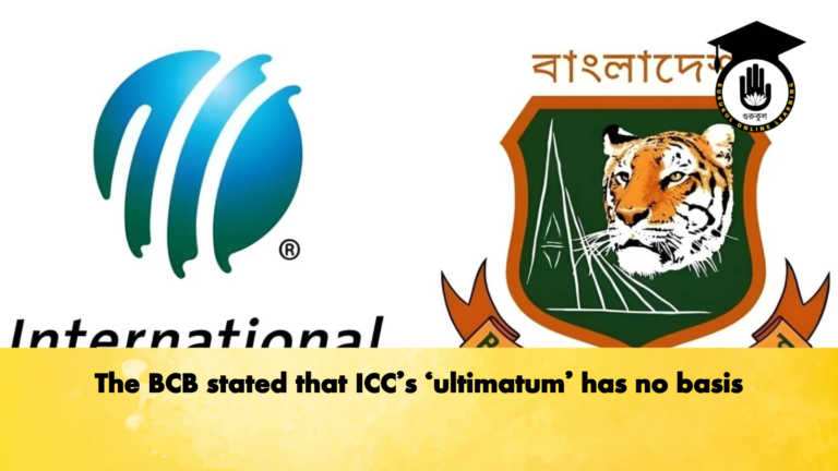 The BCB stated that ICCs ‘ultimatum has no basis Cricket Gurukul, GOLN | English