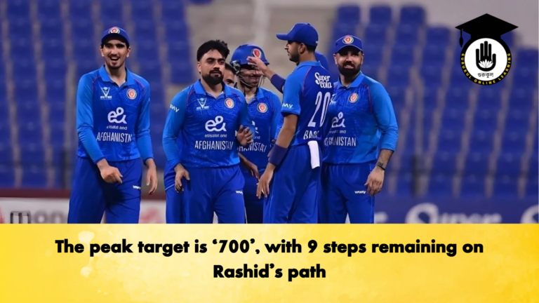 The peak target is ‘700 with 9 steps remaining on Rashids path Cricket Gurukul, GOLN | English