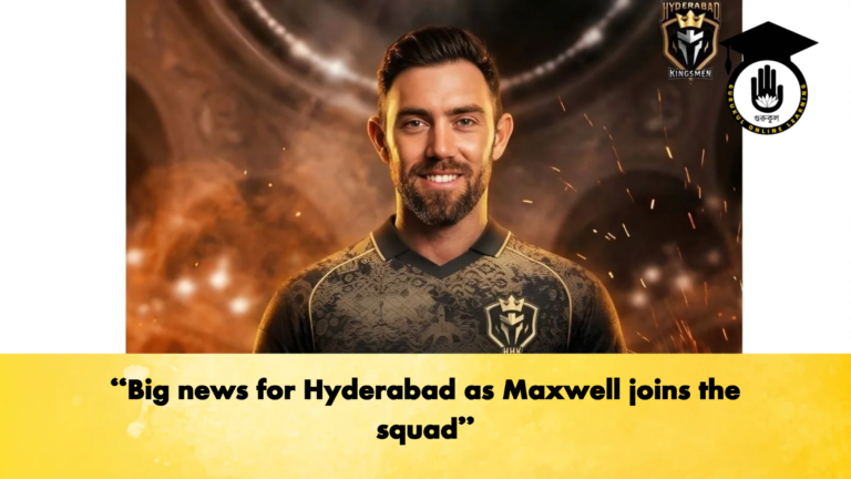 Big news for Hyderabad as Maxwell joins the squad Cricket Gurukul, GOLN | English