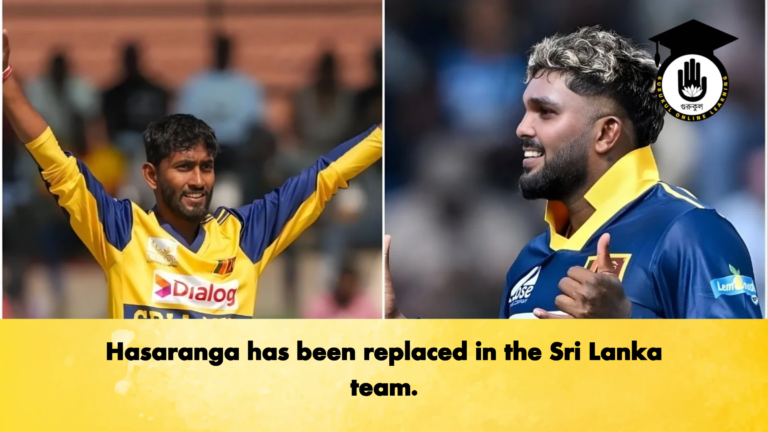 Hasaranga has been replaced in the Sri Lanka team. 2 Cricket Gurukul, GOLN | English
