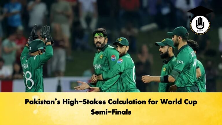 Pakistans High Stakes Calculation for World Cup Semi Finals Cricket Gurukul, GOLN | English
