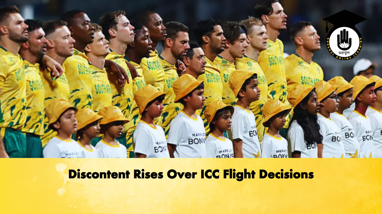 Discontent Rises Over ICC Flight Decisions Cricket Gurukul, GOLN | English