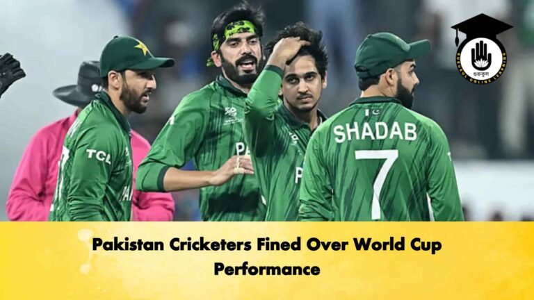 Pakistan Cricketers Fined Over World Cup Performance