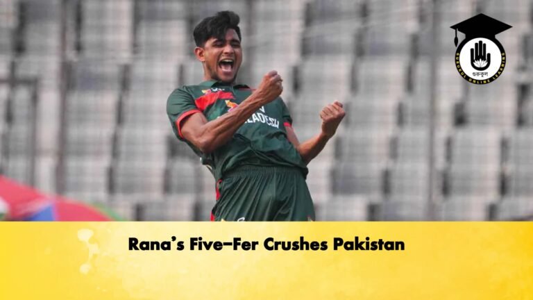 Ranas Five Fer Crushes Pakistan 2 Cricket Gurukul, GOLN | English