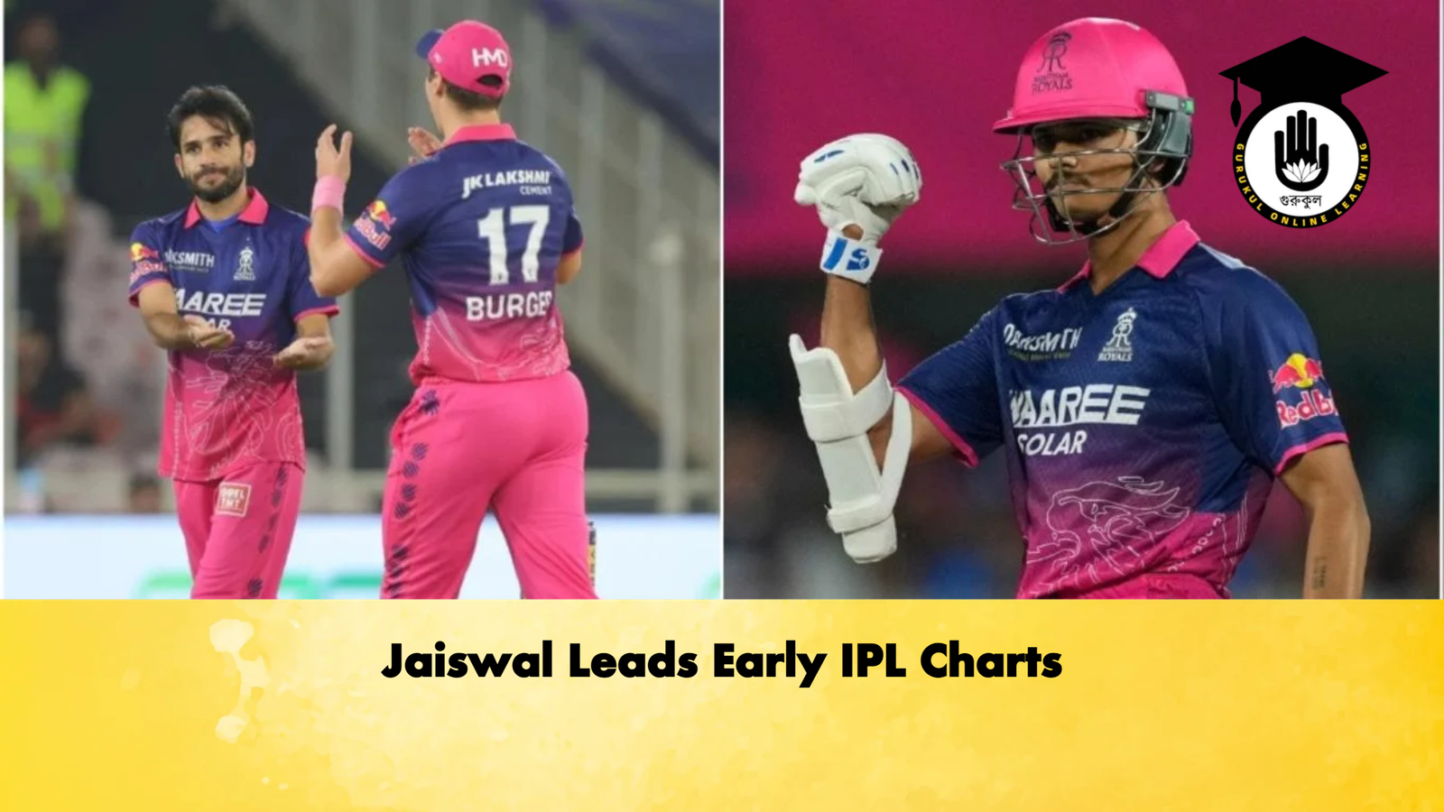 Jaiswal Leads Early IPL Charts Cricket Gurukul, GOLN | English