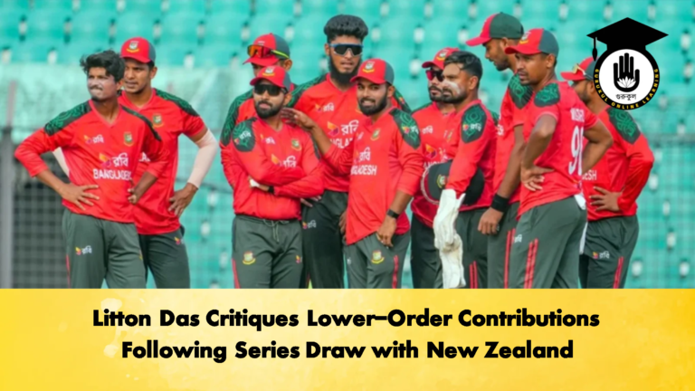 Litton Das Critiques Lower Order Contributions Following Series Draw with New Zealand Cricket Gurukul, GOLN | English