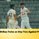 Taskin Strikes Twice on Day Two Against Pakistan