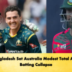 Bangladesh Set Australia Modest Total After Batting Collapse