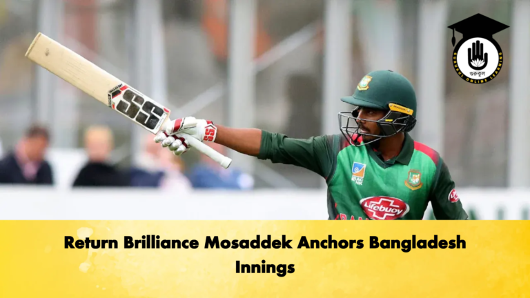Return Brilliance Mosaddek Anchors Bangladesh Innings Cricket Gurukul, GOLN | English
